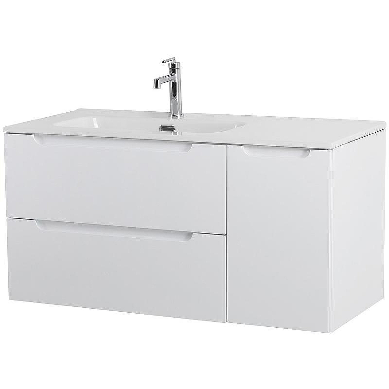 Тумба под раковину BelBagno Etna 100 L ETNA-1000-2C-1A-SO-BL-L подвесная Bianco Lucido, купить, цена, заказать, магазин, доставка, скидка, промокод, купить, цена, заказать, магазин, доставка, скидка, промокод