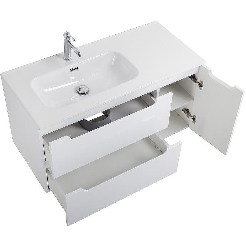 Тумба под раковину BelBagno Etna 100 L ETNA-1000-2C-1A-SO-BL-L подвесная Bianco Lucido, купить, цена, заказать, магазин, доставка, скидка, промокод, купить, цена, заказать, магазин, доставка, скидка, промокод