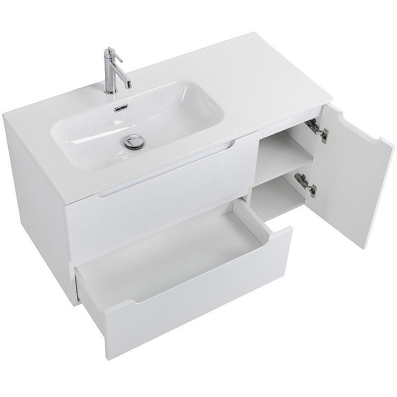 Тумба под раковину BelBagno Etna 100 L ETNA-1000-2C-1A-SO-BL-L подвесная Bianco Lucido, купить, цена, заказать, магазин, доставка, скидка, промокод, купить, цена, заказать, магазин, доставка, скидка, промокод