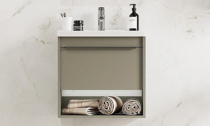 Тумба под раковину Aquaton Хоуп 60 1A287201HP9D0 подвесная Хаки, купить, цена, заказать, магазин, доставка, скидка, промокод, купить, цена, заказать, магазин, доставка, скидка, промокод