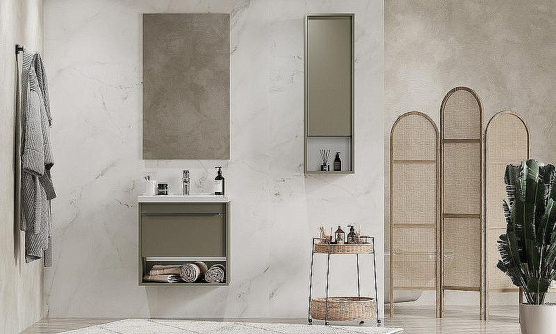 Тумба под раковину Aquaton Хоуп 60 1A287201HP9D0 подвесная Хаки, купить, цена, заказать, магазин, доставка, скидка, промокод, купить, цена, заказать, магазин, доставка, скидка, промокод