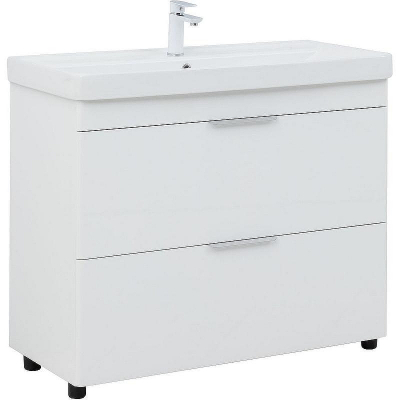 Тумба под раковину Aquanet Ирис new 100 339257 Белый глянец
