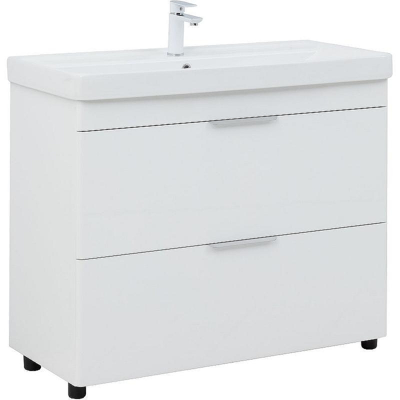 Тумба под раковину Aquanet Ирис new 100 339257 Белый глянец, купить, цена, заказать, магазин, доставка, скидка, промокод, купить, цена, заказать, магазин, доставка, скидка, промокод