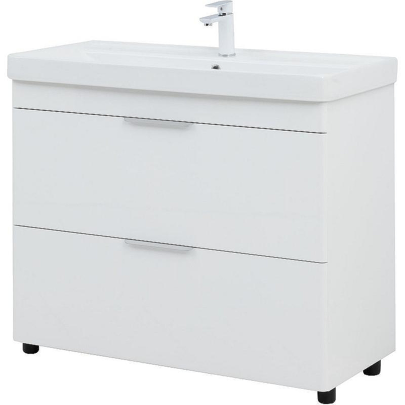 Тумба под раковину Aquanet Ирис new 100 339257 Белый глянец, купить, цена, заказать, магазин, доставка, скидка, промокод, купить, цена, заказать, магазин, доставка, скидка, промокод