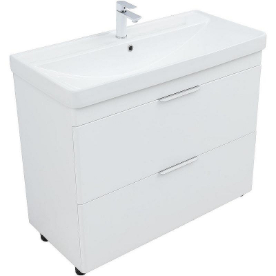 Тумба под раковину Aquanet Ирис new 100 339257 Белый глянец
