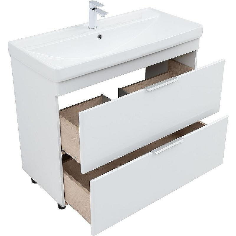 Тумба под раковину Aquanet Ирис new 100 339257 Белый глянец, купить, цена, заказать, магазин, доставка, скидка, промокод, купить, цена, заказать, магазин, доставка, скидка, промокод