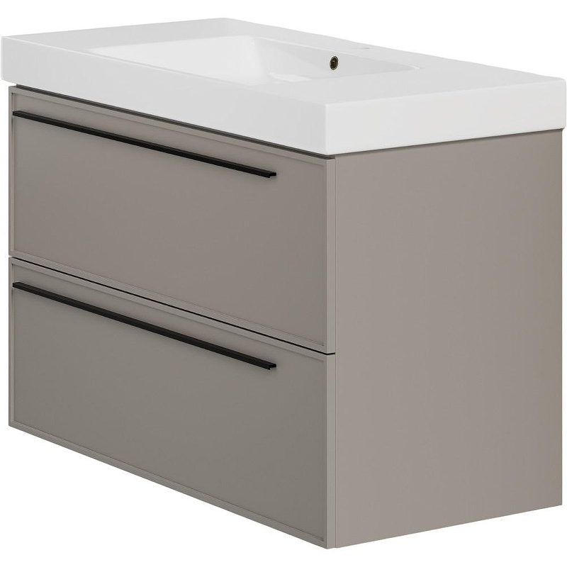 Тумба под раковину La Fenice Elba Twin 100 FNC-01-ELB-C-100-2 подвесная Бежевая матовая, купить, цена, заказать, магазин, доставка, скидка, промокод, купить, цена, заказать, магазин, доставка, скидка, промокод
