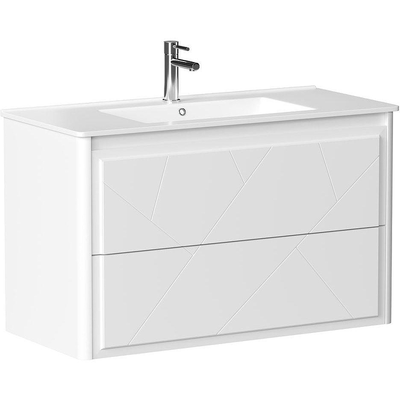 Тумба под раковину Allen Brau Paris 100 1.360002.WM подвесная Белая матовая, купить, цена, заказать, магазин, доставка, скидка, промокод, купить, цена, заказать, магазин, доставка, скидка, промокод