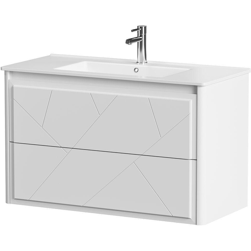 Тумба под раковину Allen Brau Paris 100 1.360002.WM подвесная Белая матовая, купить, цена, заказать, магазин, доставка, скидка, промокод, купить, цена, заказать, магазин, доставка, скидка, промокод