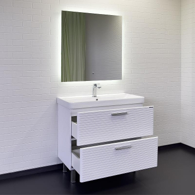 Тумба с раковиной Comforty Танжер 90Н 00-00019535 Белая матовая