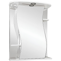 Зеркальный шкаф Misty Лиана 55 R Э-Лиа02055-01СвП с подсветкой Белый, купить, цена, заказать, магазин, доставка, скидка, промокод, купить, цена, заказать, магазин, доставка, скидка, промокод