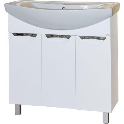 Тумба с раковиной Misty Лаванда 80 УТ000000749 Белая