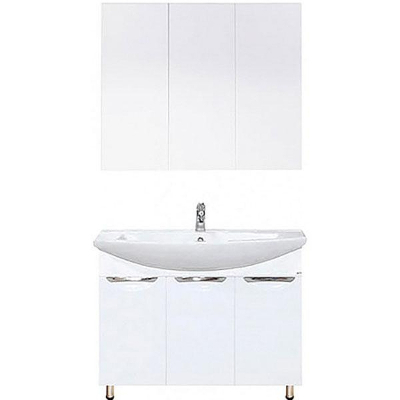 Тумба с раковиной Misty Лаванда 80 УТ000000749 Белая