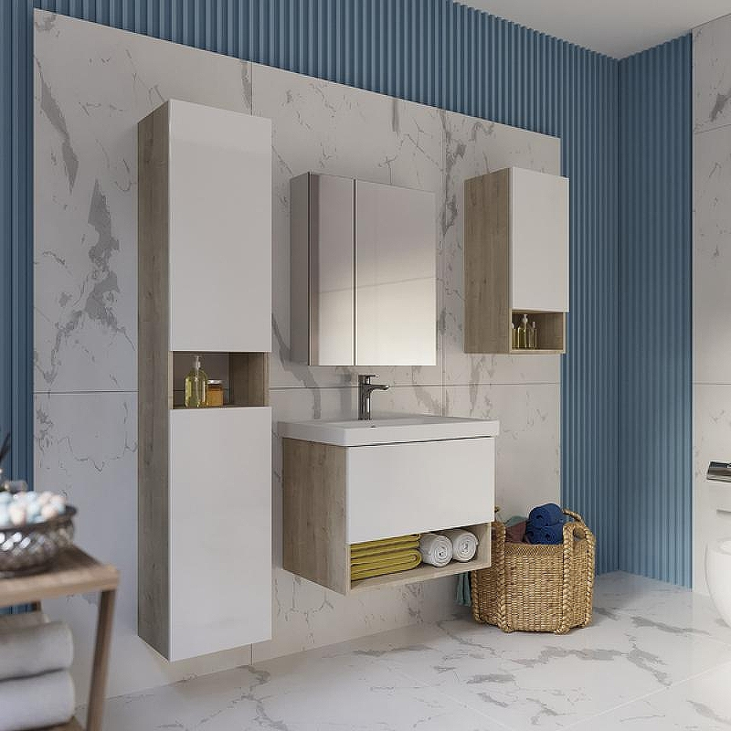 Подвесной шкаф Dreja Perfecto 35 99.0815 Дуб эврика Белый, купить, цена, заказать, магазин, доставка, скидка, промокод, купить, цена, заказать, магазин, доставка, скидка, промокод