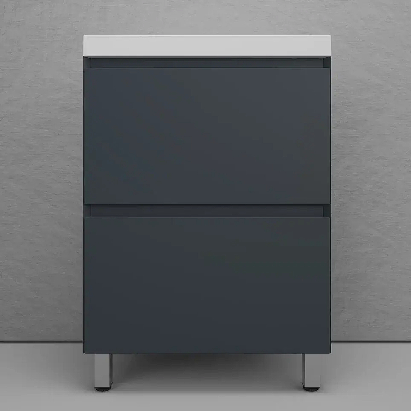 Тумба под раковину Style Line Манхэттен 60 ЛС-00002378 цвет Графит, купить, цена, заказать, магазин, доставка, скидка, промокод, купить, цена, заказать, магазин, доставка, скидка, промокод