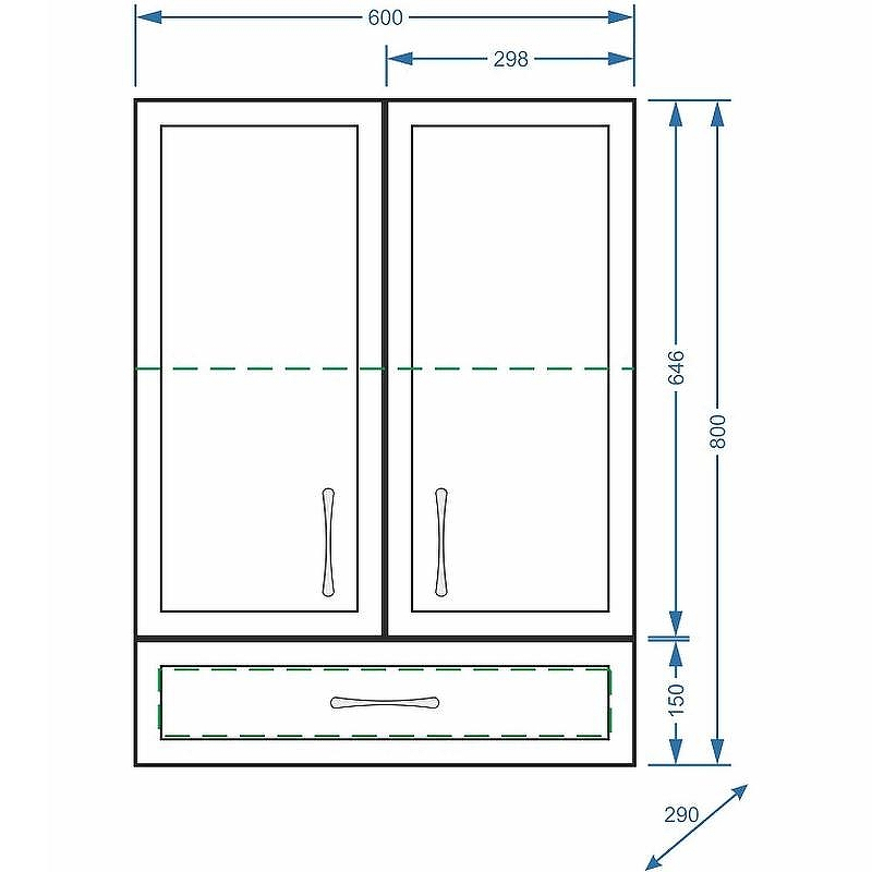 Подвесной шкаф Stella Polar Концепт 60 SP-00000141 Белый, купить, цена, заказать, магазин, доставка, скидка, промокод, купить, цена, заказать, магазин, доставка, скидка, промокод