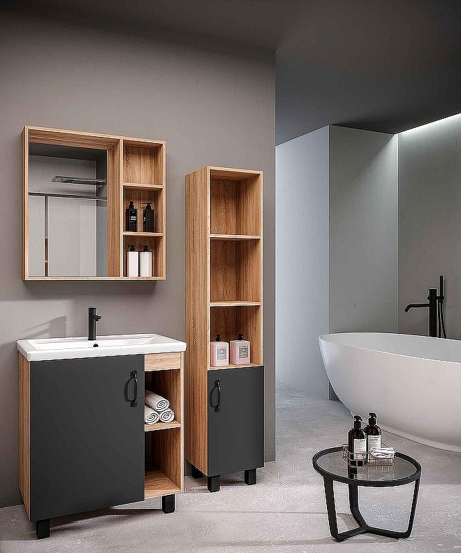 Тумба под раковину Grossman Флай 70 107002 Дуб сонома Серая, купить, цена, заказать, магазин, доставка, скидка, промокод, купить, цена, заказать, магазин, доставка, скидка, промокод