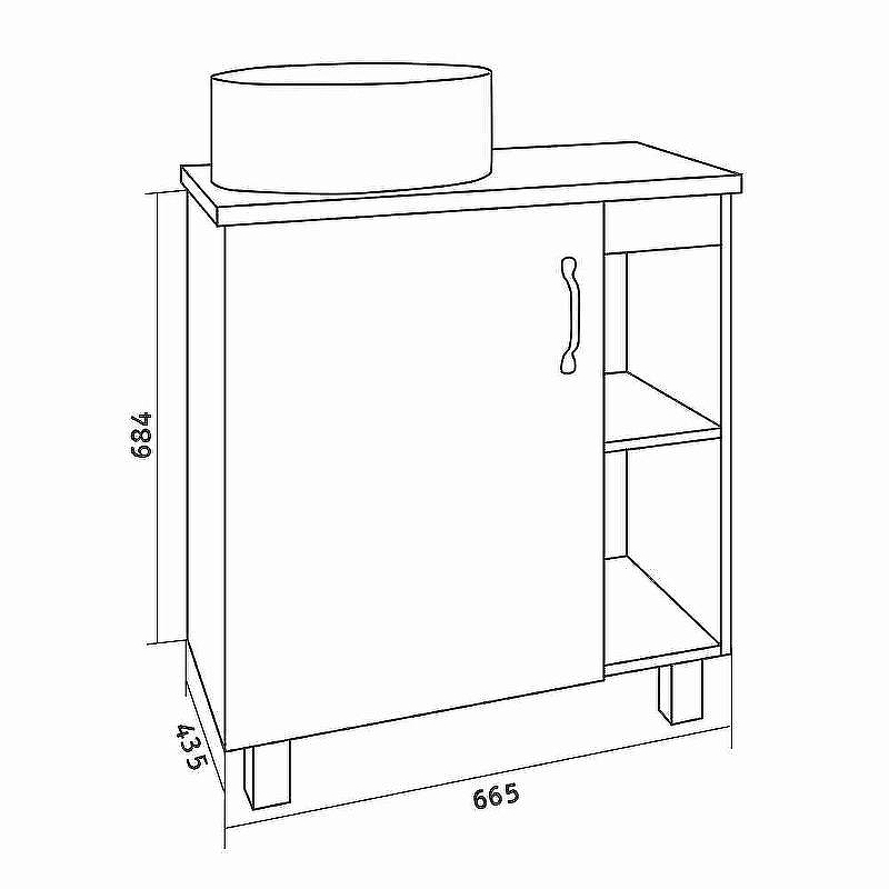 Тумба под раковину Grossman Флай 70 107002 Дуб сонома Серая, купить, цена, заказать, магазин, доставка, скидка, промокод, купить, цена, заказать, магазин, доставка, скидка, промокод