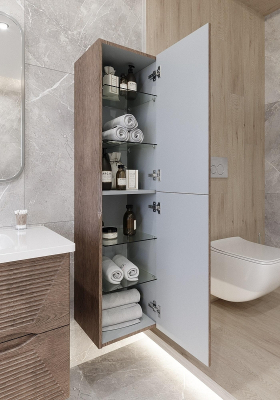 Шкаф пенал Caprigo Modo Terza 35 R 35651R-RF15 подвесной цвет Скайрос