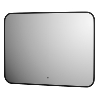 Зеркало Defesto Aura 80х60 DF 2977RH с подсветкой 25W-3000K/ИК - выключатель/Теплый белый свет/Черная рама, купить, цена, заказать, магазин, доставка, скидка, промокод, купить, цена, заказать, магазин, доставка, скидка, промокод