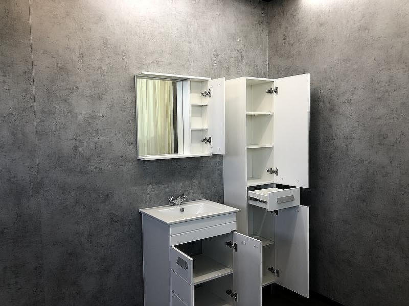 Зеркало со шкафом Comforty Модена М-60 00-00001639 Белое матовое, купить, цена, заказать, магазин, доставка, скидка, промокод, купить, цена, заказать, магазин, доставка, скидка, промокод