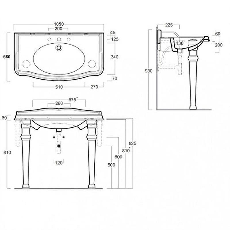 Консоль под раковину TW Bristol TWBR874.3oro Золото, купить, цена, заказать, магазин, доставка, скидка, промокод, купить, цена, заказать, магазин, доставка, скидка, промокод