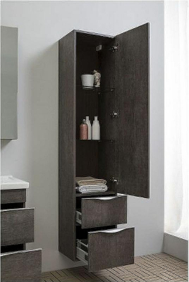 Шкаф пенал Aquanet Эвора 40 R 182999 подвесной Дуб антик