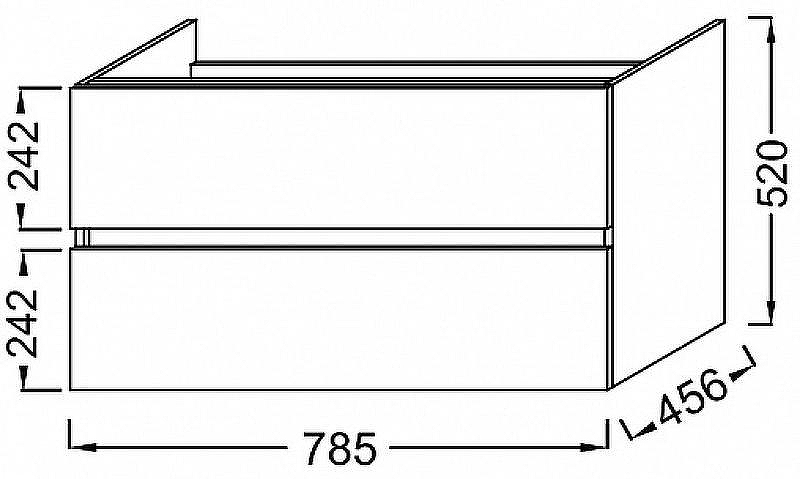 Тумба под раковину Jacob Delafon Tolbiac 80 EB2382-E75 подвесная Дуб Давос, купить, цена, заказать, магазин, доставка, скидка, промокод, купить, цена, заказать, магазин, доставка, скидка, промокод