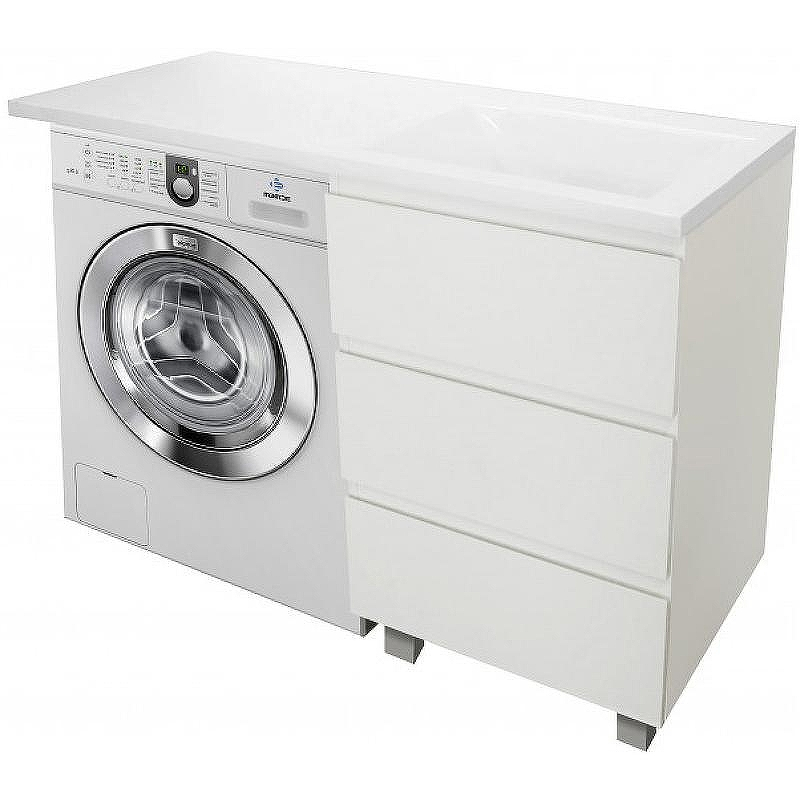 Тумба с раковиной Эстет Dallas Luxe 140 R ФР-00002912 Белая, купить, цена, заказать, магазин, доставка, скидка, промокод, купить, цена, заказать, магазин, доставка, скидка, промокод