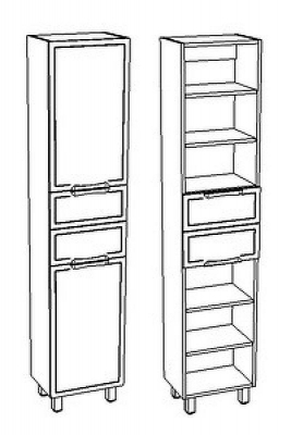 Шкаф пенал Corozo Монро 30 Z2 SD-00000712 Белый