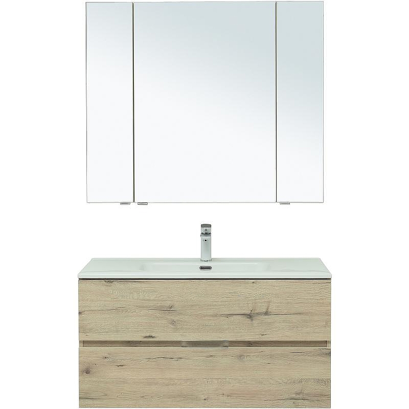 Комплект мебели для ванной Aquanet Алвита New 100 274203 подвесной Дуб веллингтон белый, купить, цена, заказать, магазин, доставка, скидка, промокод, купить, цена, заказать, магазин, доставка, скидка, промокод