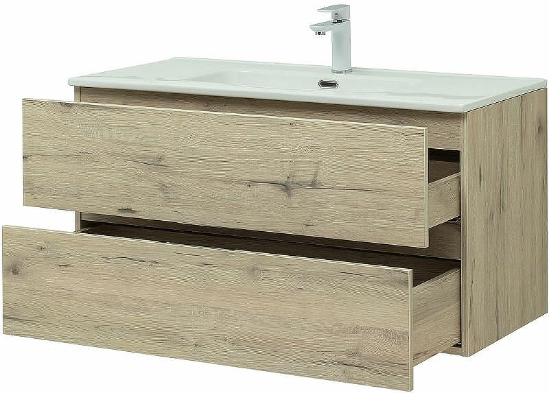 Комплект мебели для ванной Aquanet Алвита New 100 274203 подвесной Дуб веллингтон белый, купить, цена, заказать, магазин, доставка, скидка, промокод, купить, цена, заказать, магазин, доставка, скидка, промокод