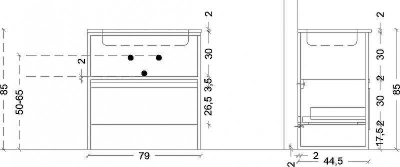 Тумба Boheme Armadi Art Loft 80 894-080-L подвесная Light Wood