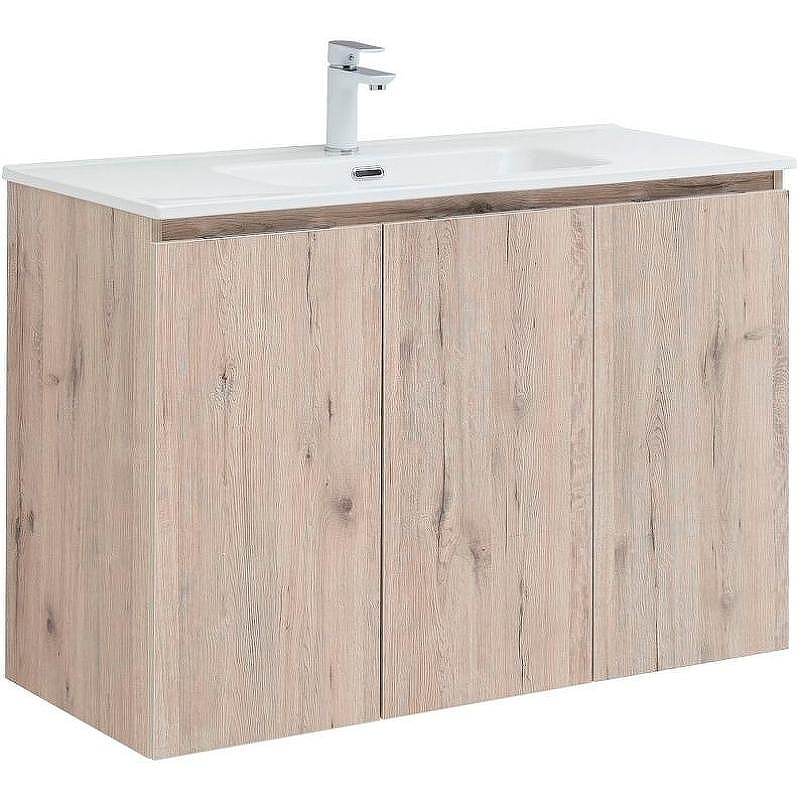 Тумба под раковину Aquanet Алвита New 100 277533 подвесная Дуб веллингтон белый, купить, цена, заказать, магазин, доставка, скидка, промокод, купить, цена, заказать, магазин, доставка, скидка, промокод