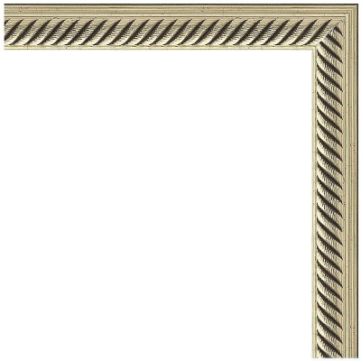 Зеркало Evoform Definite 138х48 BY 0708 в багетной раме - Витое серебро 28