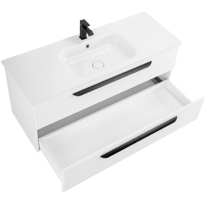 Тумба под раковину Cezares Eco-Cer 120 ECO-CER-1200-2C-SO-BO подвесная Bianco Opaco без ручек