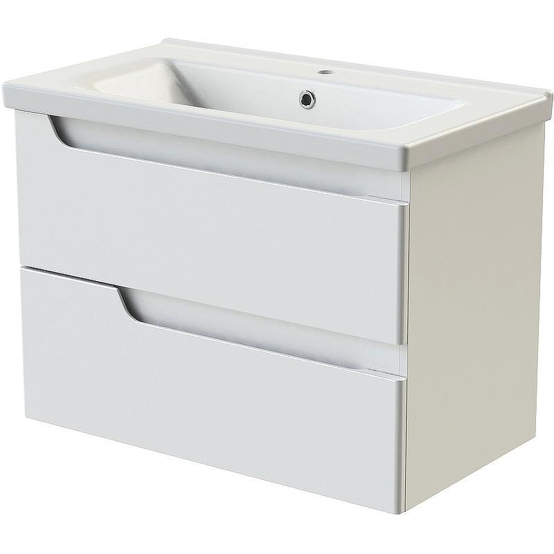 Тумба с раковиной Orange Topline-Milano 80 TP-MR80+RA подвесная Белый глянец, купить, цена, заказать, магазин, доставка, скидка, промокод, купить, цена, заказать, магазин, доставка, скидка, промокод