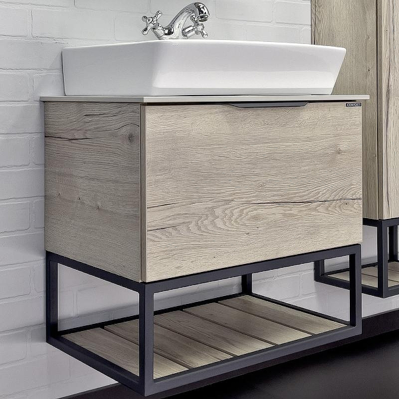 Тумба с раковиной Comforty Порто 60 00-00011395 подвесная Дуб дымчатый, купить, цена, заказать, магазин, доставка, скидка, промокод, купить, цена, заказать, магазин, доставка, скидка, промокод