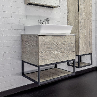 Тумба с раковиной Comforty Порто 60 00-00011395 подвесная Дуб дымчатый