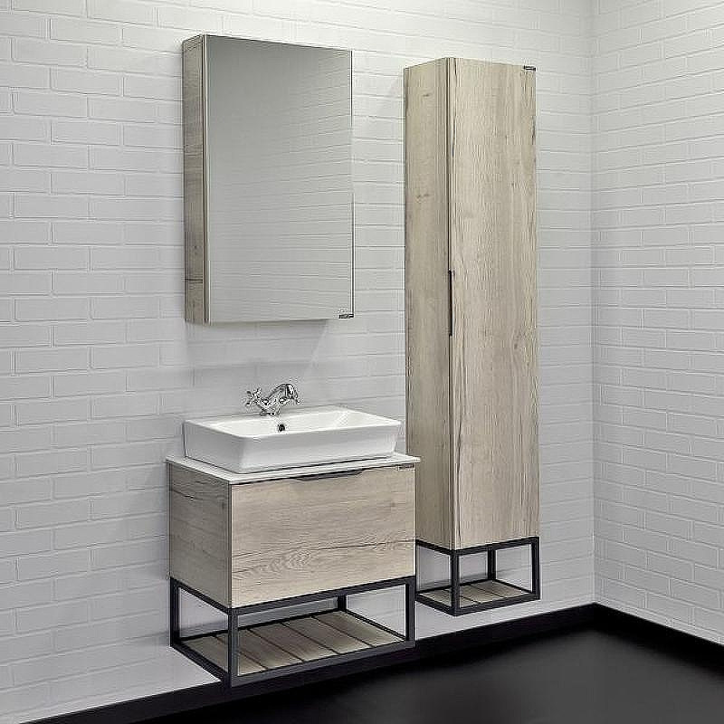 Тумба с раковиной Comforty Порто 60 00-00011395 подвесная Дуб дымчатый, купить, цена, заказать, магазин, доставка, скидка, промокод, купить, цена, заказать, магазин, доставка, скидка, промокод