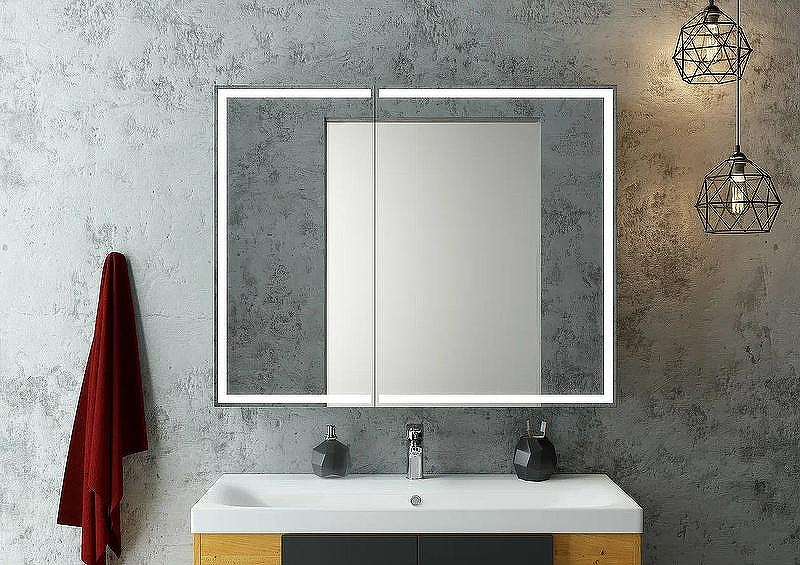 Зеркальный шкаф Континент Mirror Box black Led 100 МВК051 с подсветкой Черный, купить, цена, заказать, магазин, доставка, скидка, промокод, купить, цена, заказать, магазин, доставка, скидка, промокод