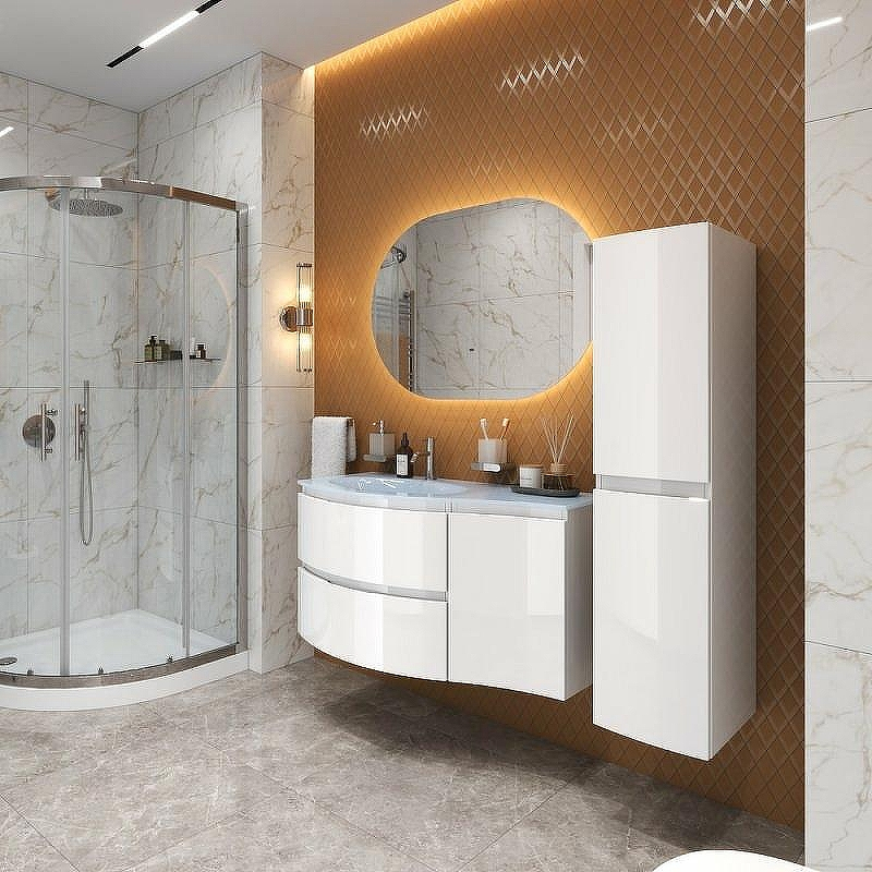 Подвесной шкаф Cezares Vague 34 R 44222 Bianco lucido, купить, цена, заказать, магазин, доставка, скидка, промокод, купить, цена, заказать, магазин, доставка, скидка, промокод