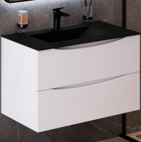 Тумба с раковиной Bond Cube 80 T01805-S05B подвесная Белая матовая, купить, цена, заказать, магазин, доставка, скидка, промокод, купить, цена, заказать, магазин, доставка, скидка, промокод