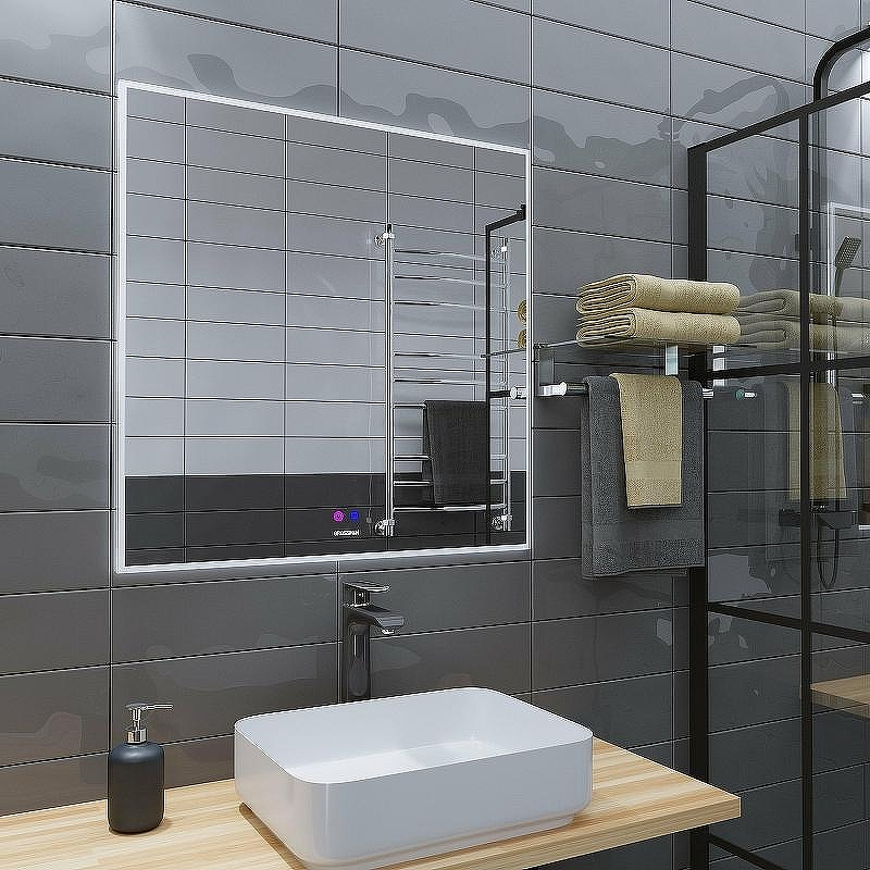 Зеркало Grossman Pragma-норма 80 188080 с подсветкой с сенсорным выключателем и подогревом, купить, цена, заказать, магазин, доставка, скидка, промокод, купить, цена, заказать, магазин, доставка, скидка, промокод