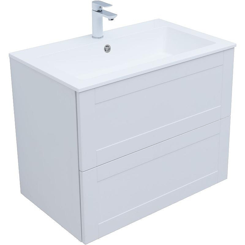 Тумба под раковину Aquanet Терра 80 313234 подвесная Белая матовая, купить, цена, заказать, магазин, доставка, скидка, промокод, купить, цена, заказать, магазин, доставка, скидка, промокод