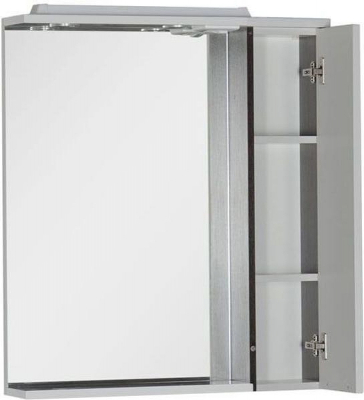 Зеркало со шкафом Aquanet Гретта 75 173995 с подсветкой R Венге Белое