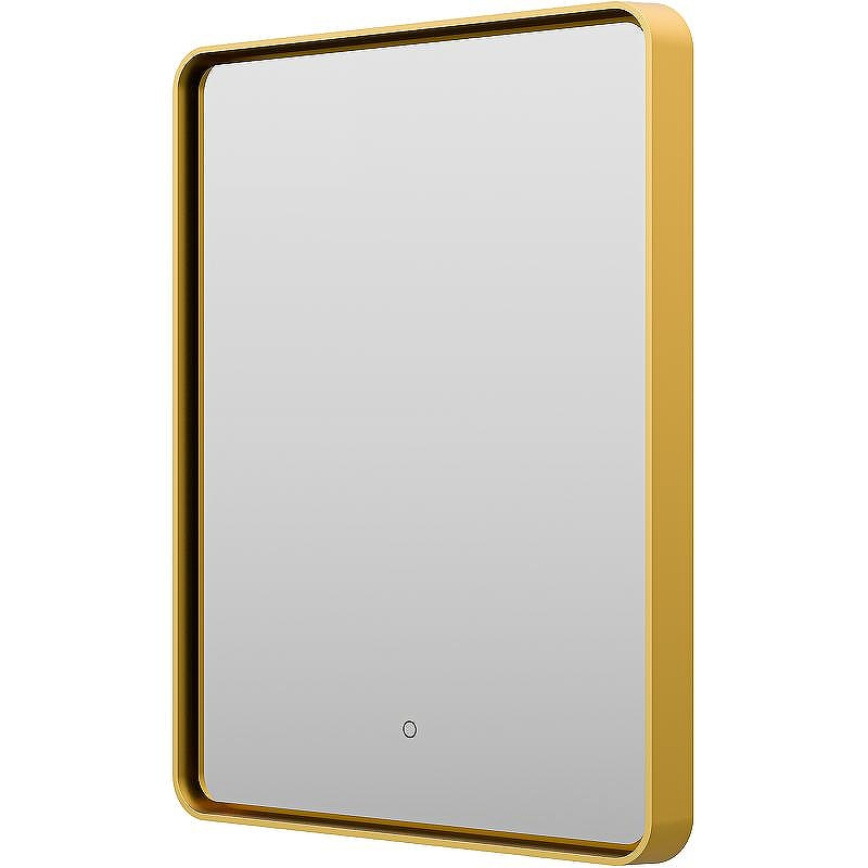 Зеркало Brevita Mercury 60 MER-Rett6-060/80-gold с подсветкой Золото матовое с сенсорным выключателем, купить, цена, заказать, магазин, доставка, скидка, промокод, купить, цена, заказать, магазин, доставка, скидка, промокод