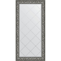 Зеркало Evoform Exclusive-G 161х79 BY 4286 с гравировкой в багетной раме - Византия серебро 99, купить, цена, заказать, магазин, доставка, скидка, промокод, купить, цена, заказать, магазин, доставка, скидка, промокод