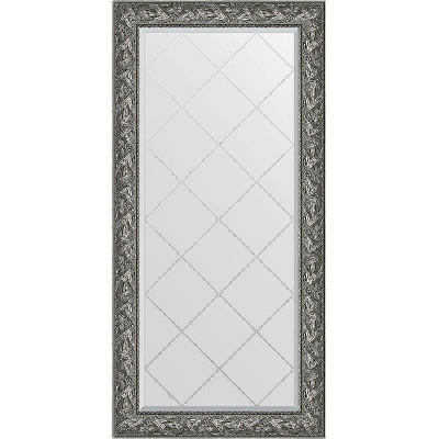 Зеркало Evoform Exclusive-G 161х79 BY 4286 с гравировкой в багетной раме - Византия серебро 99