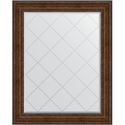 Зеркало Evoform Exclusive-G 127х102 BY 4386 с гравировкой в багетной раме - Состаренная бронза с орнаментом 120